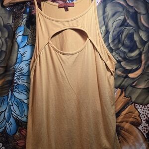 Red Brand Tan Cutout Tank Top